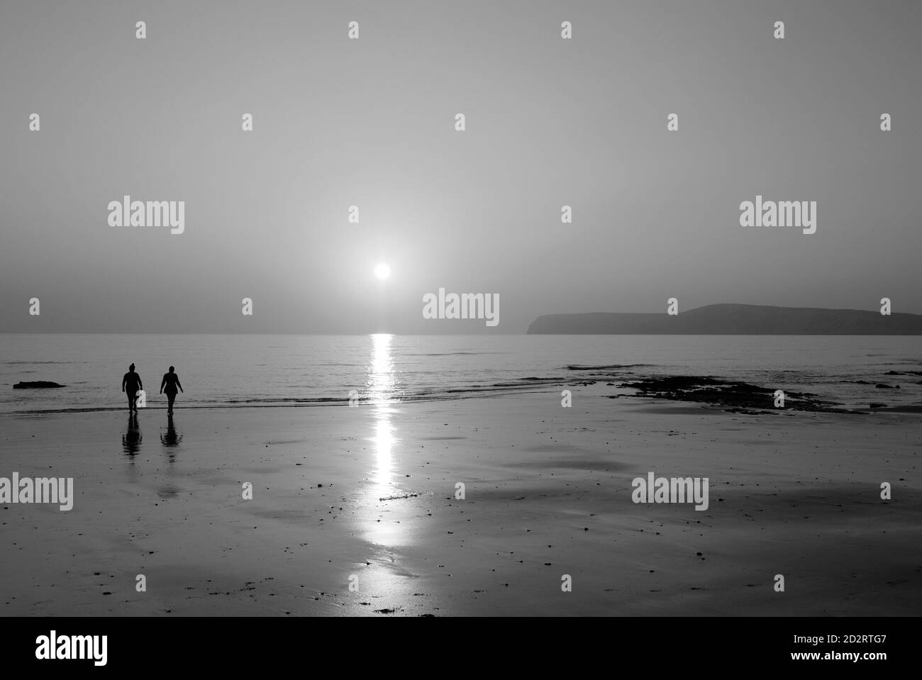 Sunset at Compton Bay Isle of Wight Stock Photo Alamy