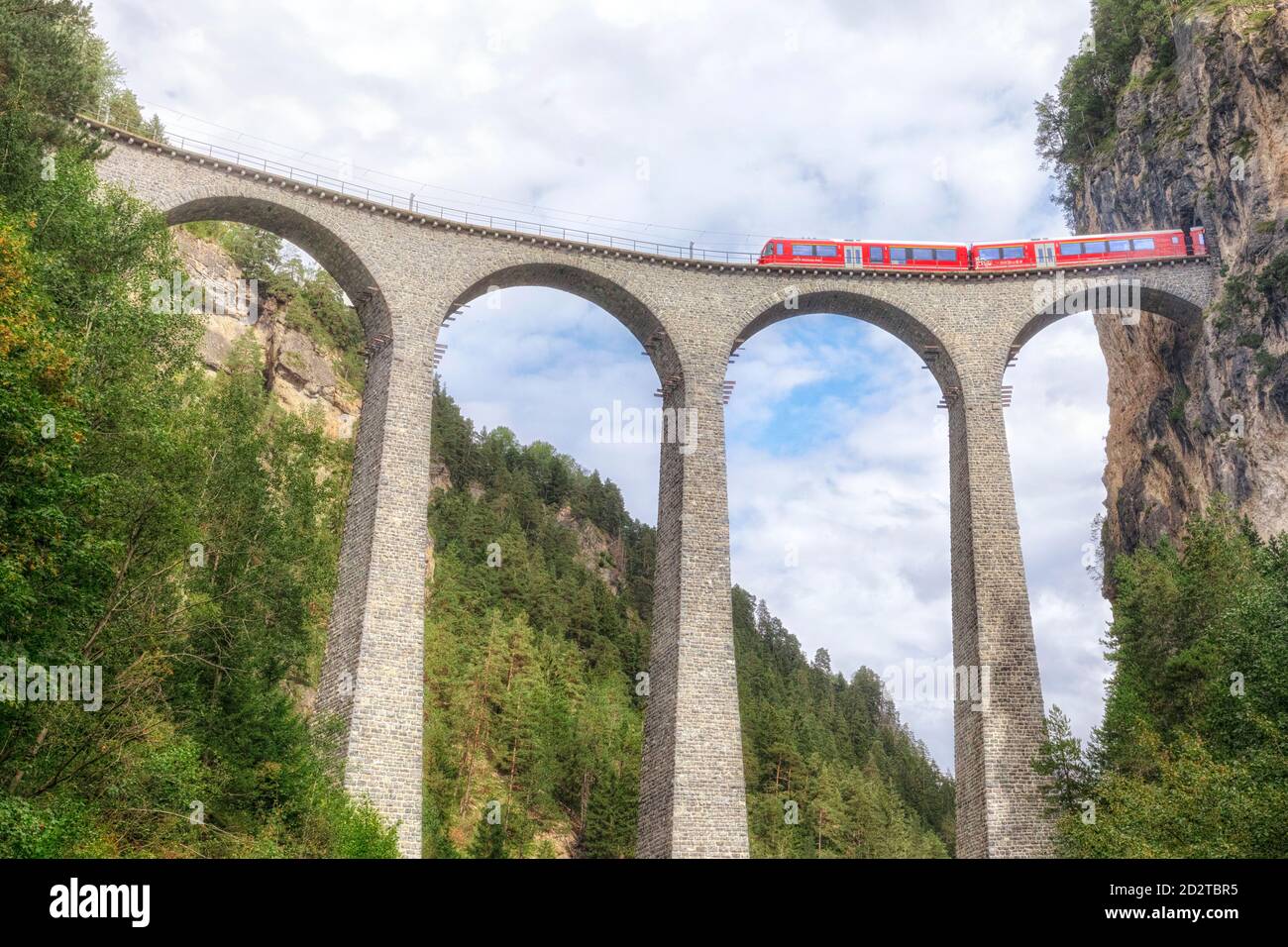 Landwasser Viaduct, Filisur, Grisons, Switzerland, Europe Stock Photo ...