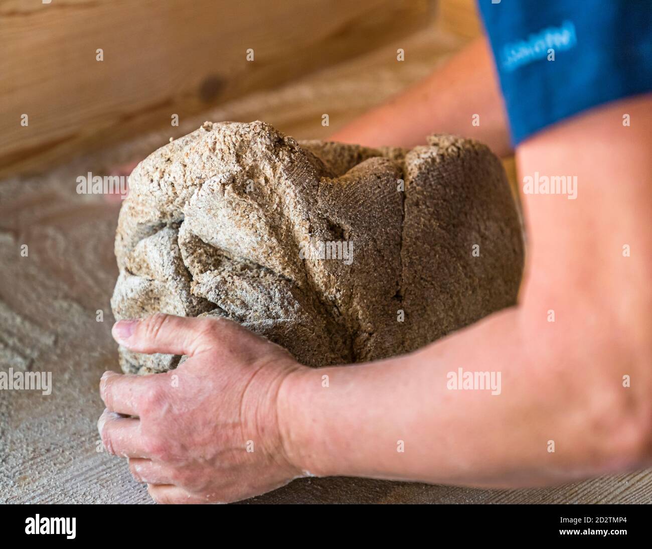 Bread-Baking workshop in Goppenstein-Erschmatt, Switzerland Stock Photo