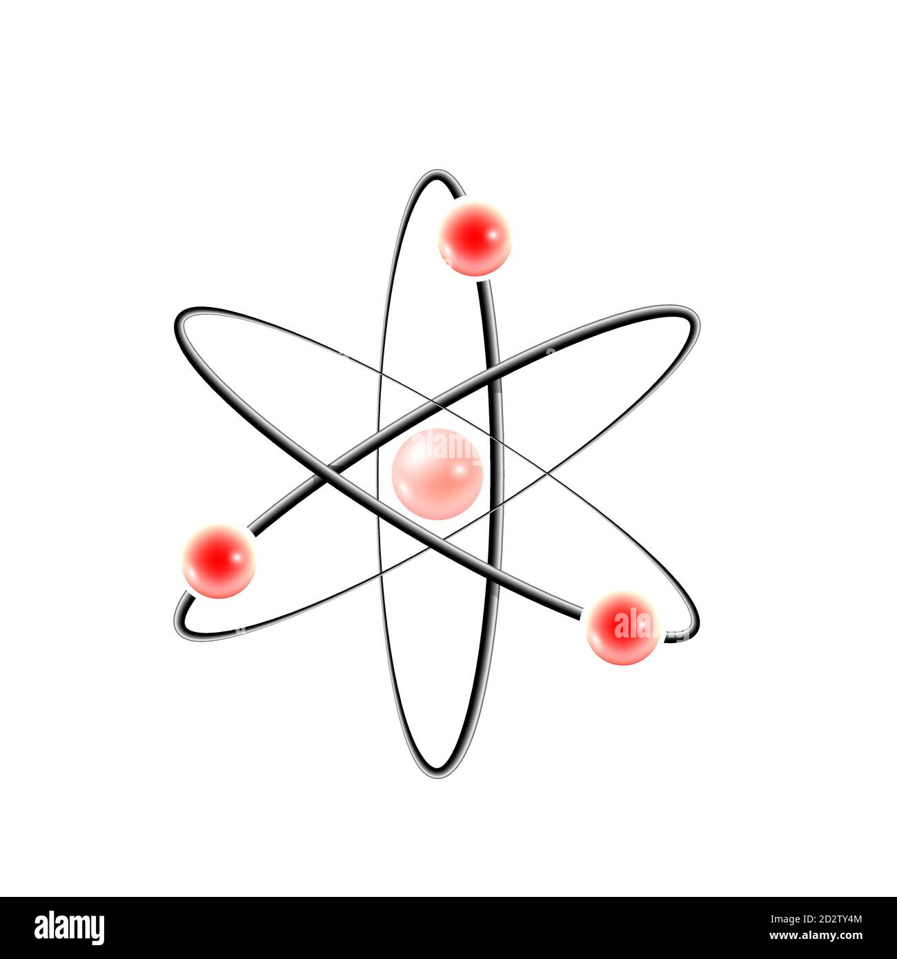 Atom isolated on white vector ill Stock Vector