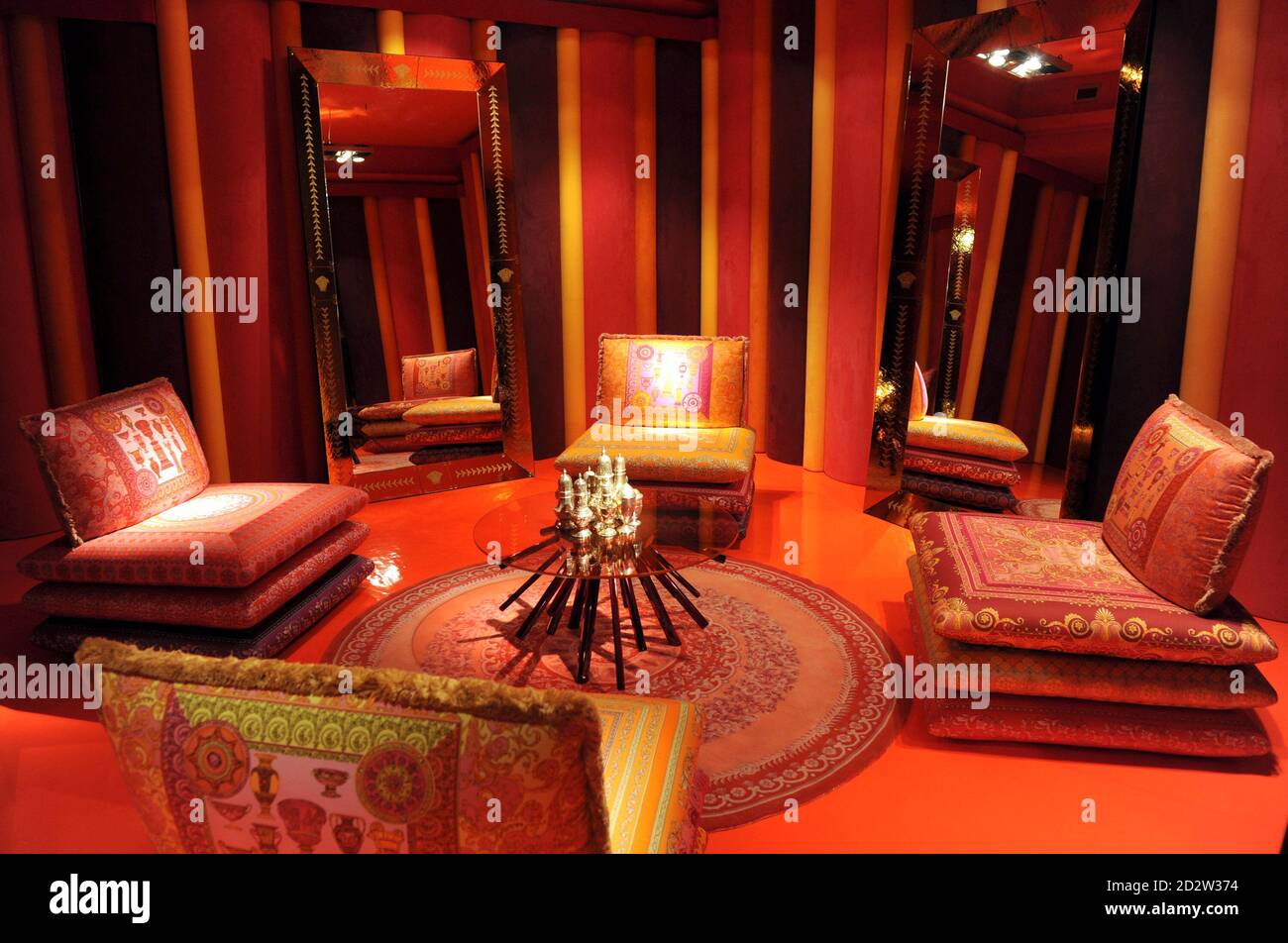 Creations, part of the Versace home collection, are seen during Milan  Design Week April 14, 2010. The exhibition will run until April 19.  REUTERS/Paolo Bona (ITALY - Tags: SOCIETY Stock Photo - Alamy