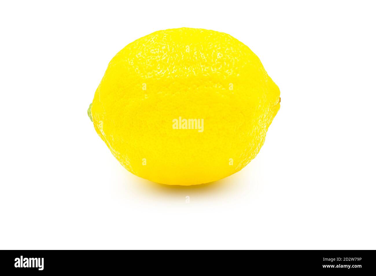 Whole organic lemon on white isolated background with clipping path