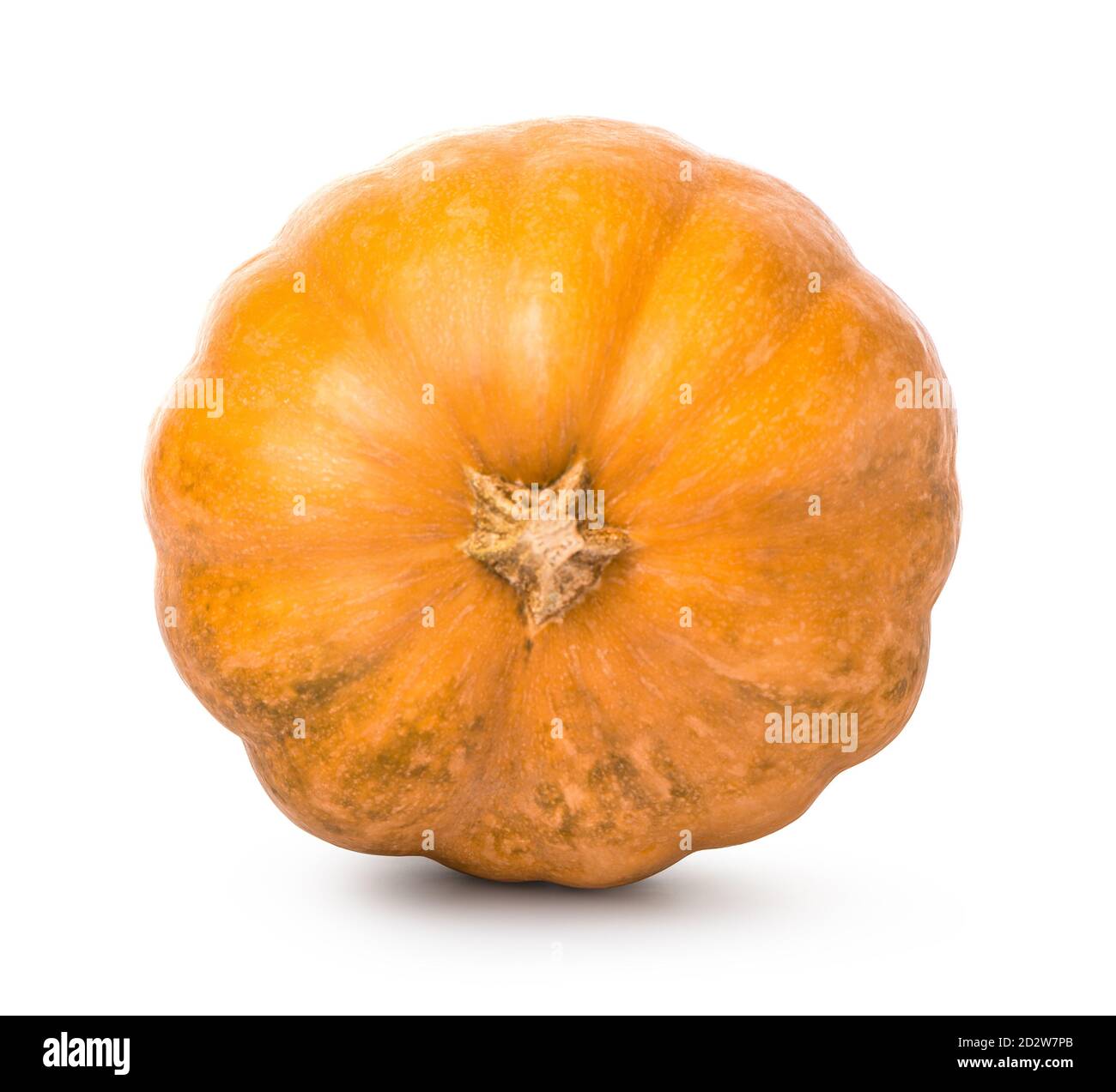 Orange round pumpkin isolated on a white background Stock Photo
