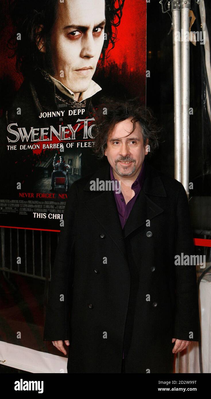 Director Tim Burton arrives at the premiere of the film 