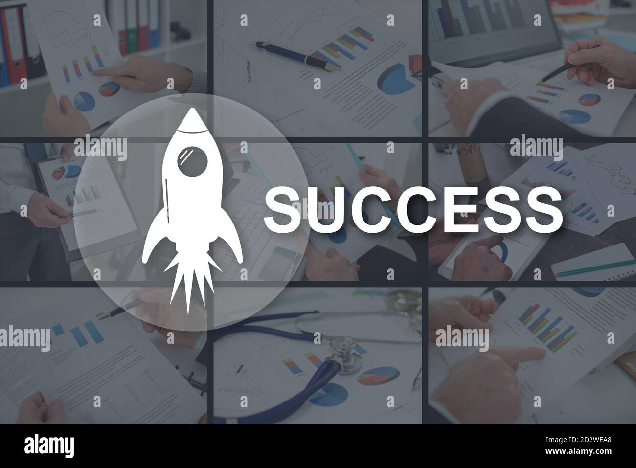 Success concept illustrated by pictures on background Stock Photo - Alamy