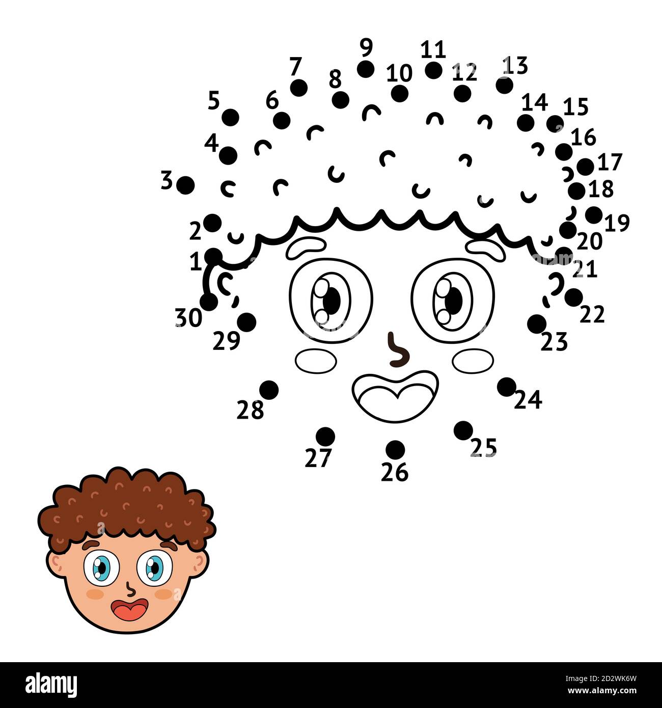 Dot To Dot Game For Kids Connect The Dots And Draw A Boy Head Stock Vector Image Art Alamy Dot To Dot Game For Kids Connect The Dots And Draw A Boy Head Stock Vector Image Art Alamy