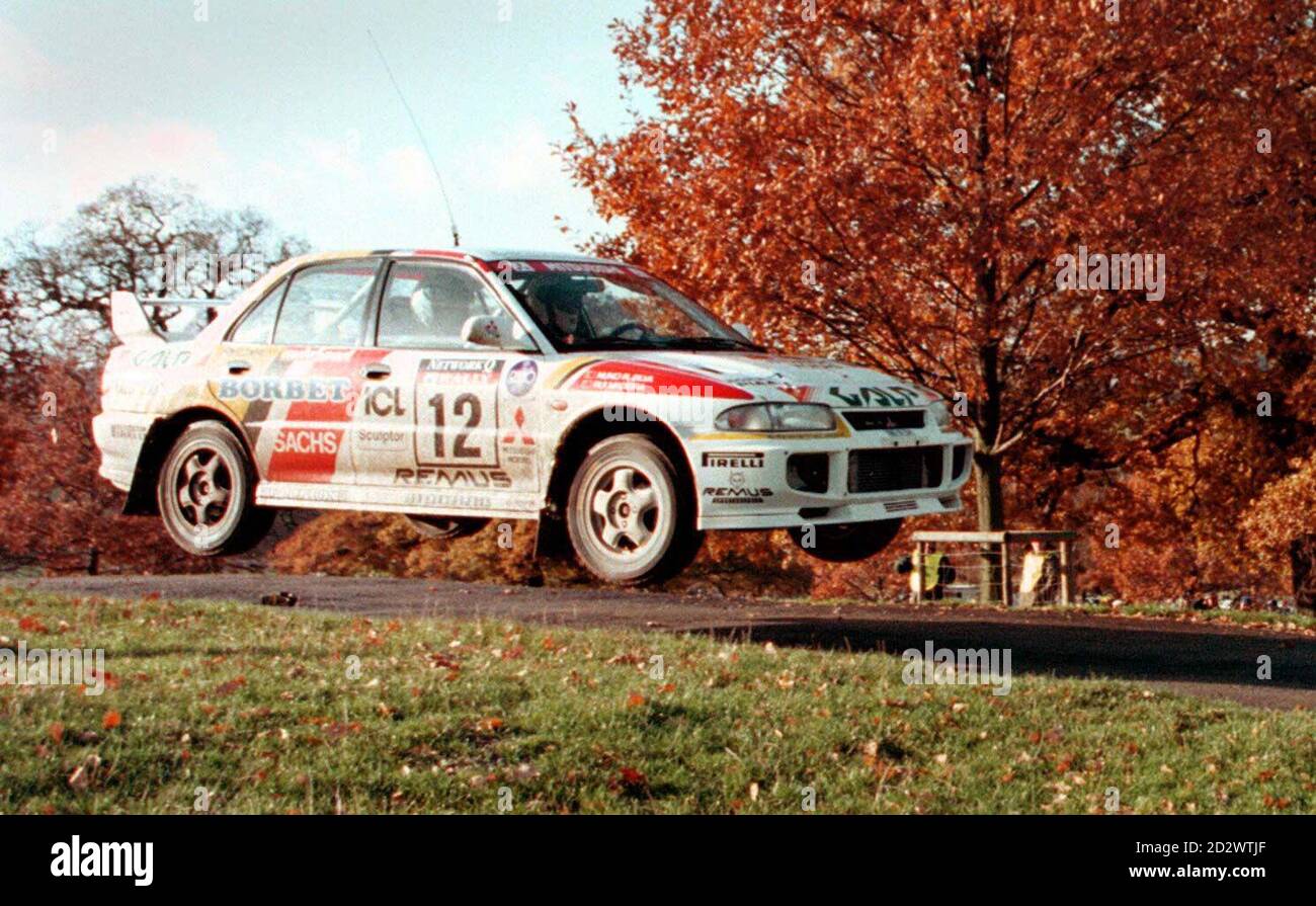 RUI MADEIRA, DRIVING A MISUBISHI RALLIART, FLIES THROUGH THE CHATSWORTH ...