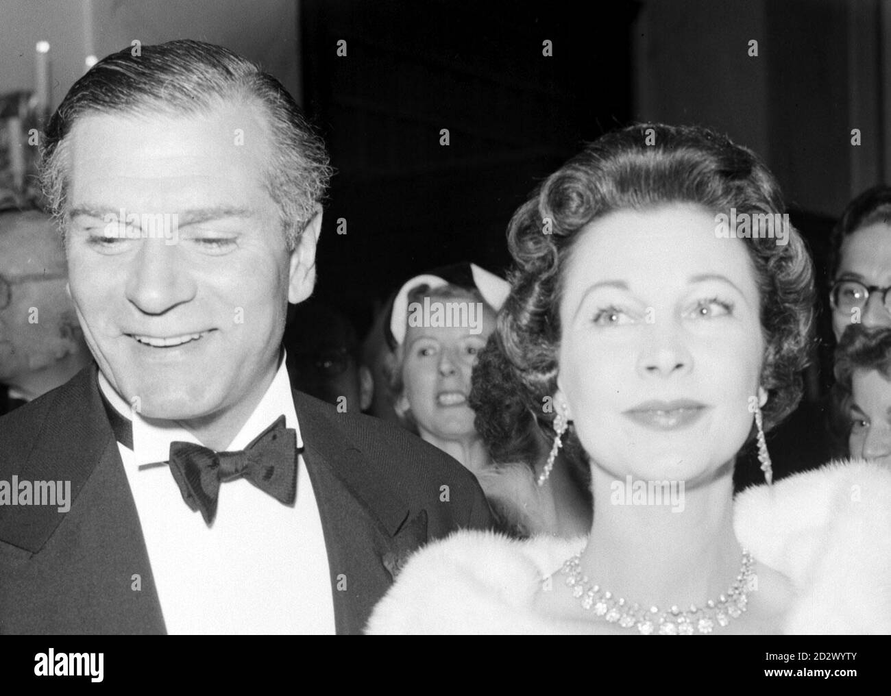Sir Laurence Olivier and his actress wife Vivien Leigh pictured in 1956. Stock Photo