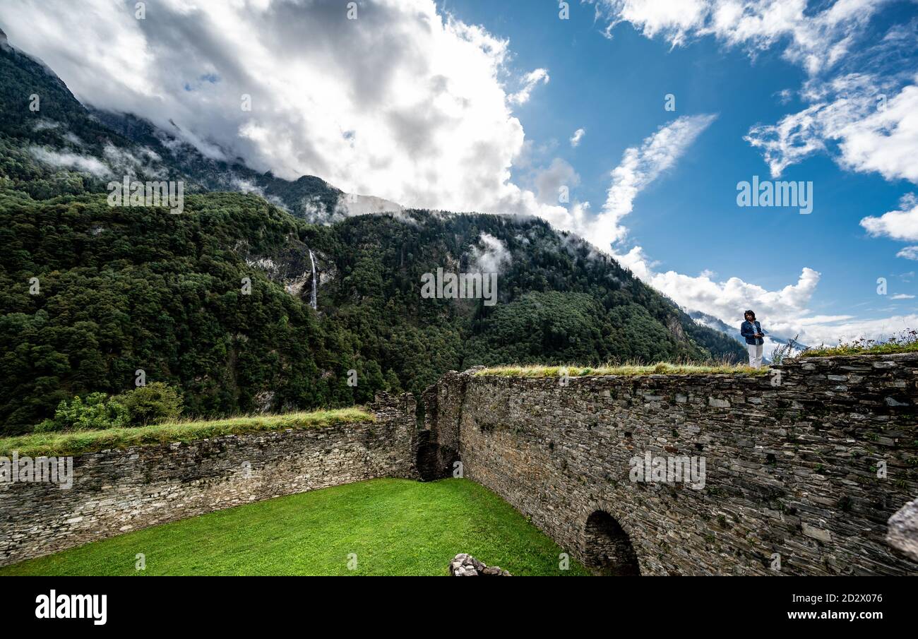 The foundations of the Mesocco Castle (Castello di Mesocco) were first ...