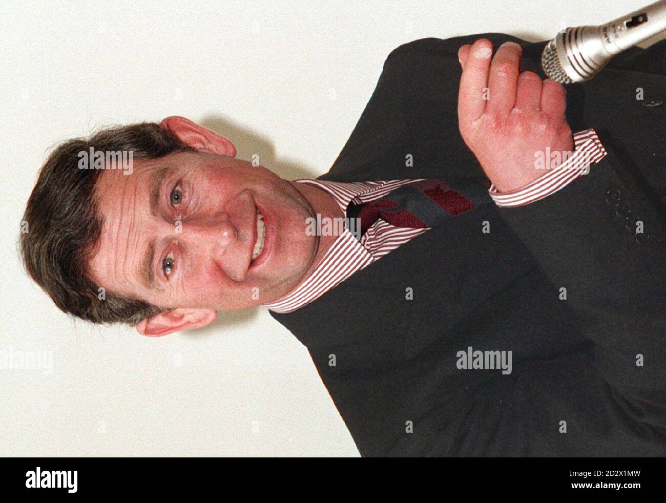 The Prince of Wales makes a point during his address to staff and