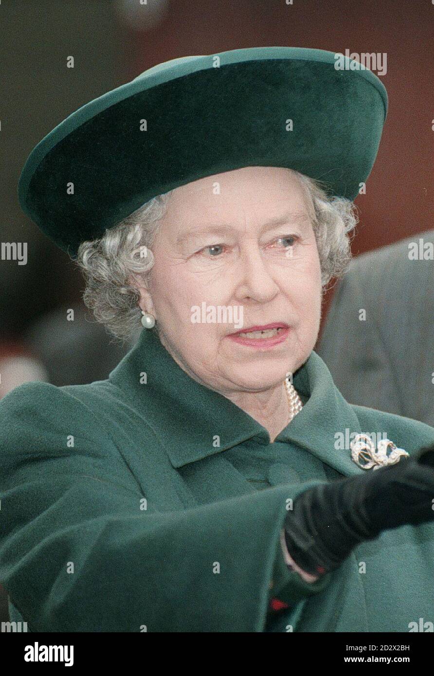The Queen during a sombre moment when she toured the new Royal ...