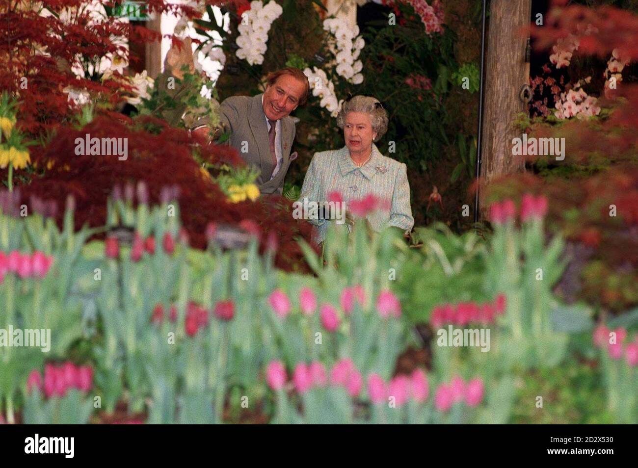 Sir Simon Hornby, President of the Royal Horticultural Society, shows