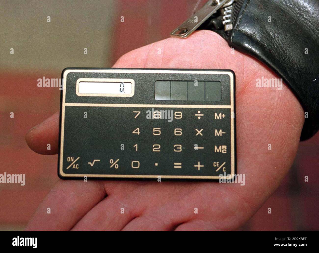 A pocket calculator worth approximately  1.50, similar to the one that  Pc Andrew Whitfield was alleged to have stolen from Dewsbury Police station. Pc Whitfield was today (Thursday) found not guilty after a case which cost the taxpayer up to  100,000. Photo by Paul Barker/PA. SEE PA STORY COURTS Police. Stock Photo