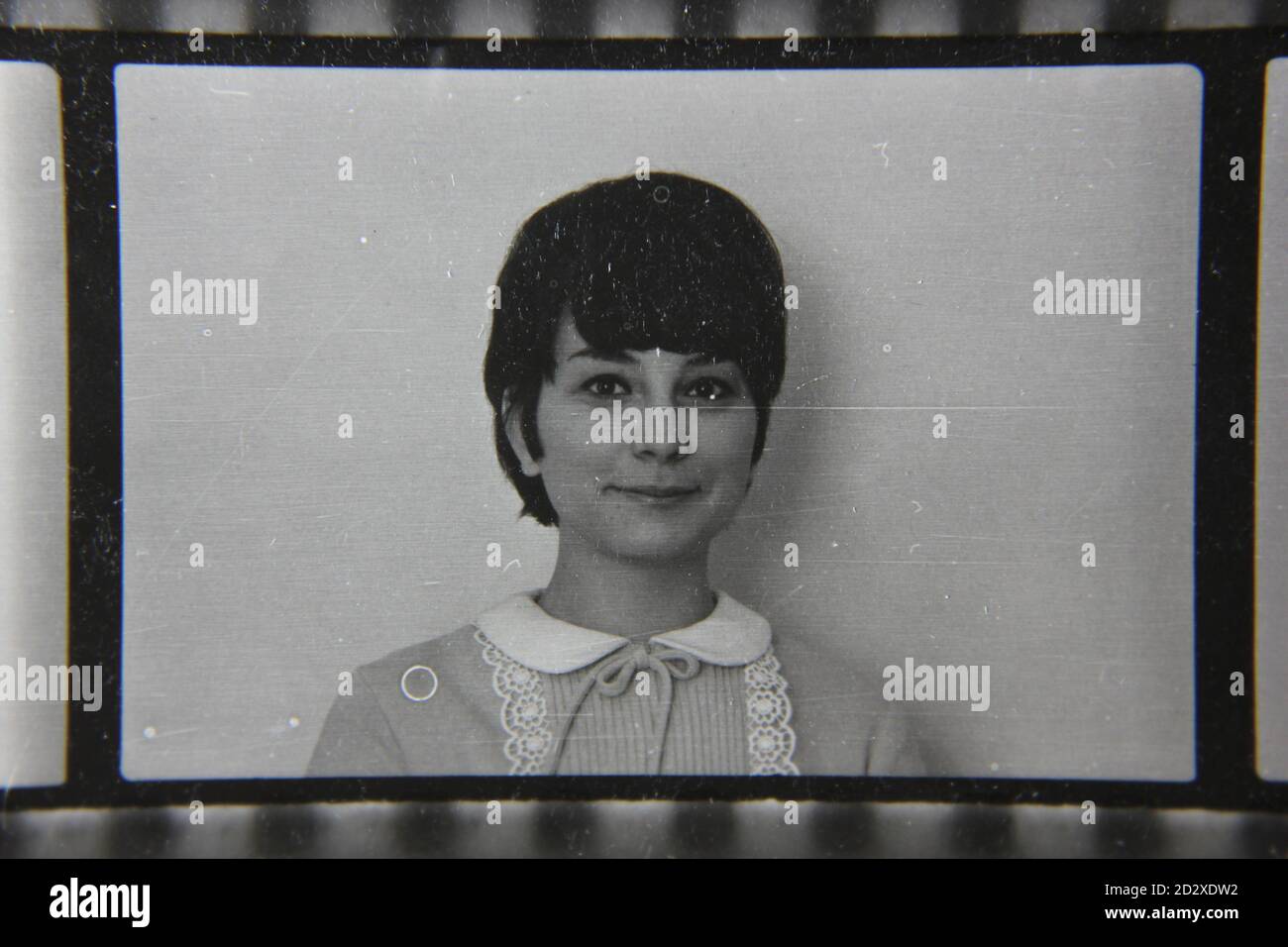 Fine 1970s vintage black and white photography head shot portrait of a ...