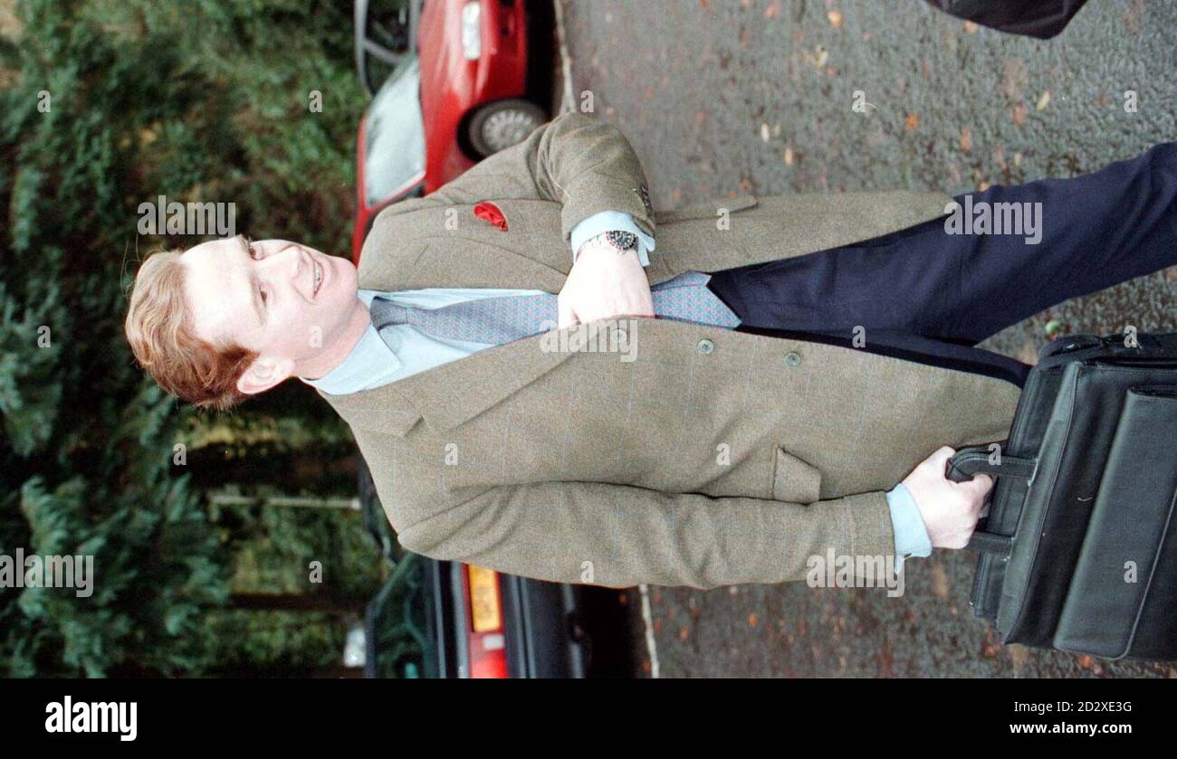 James Hewitt, the former lover of the Princess of Wales, arrives at Okehampton magistrates in Devon this morning (Monday) where he was banned from driving for a year after being convicted of drink driving. He was also fined  450 with  140 costs over an incident involving an accident with a Fiesta car in August. See PA Story COURTS Hewitt/By Barry Gomer/PA. Stock Photo