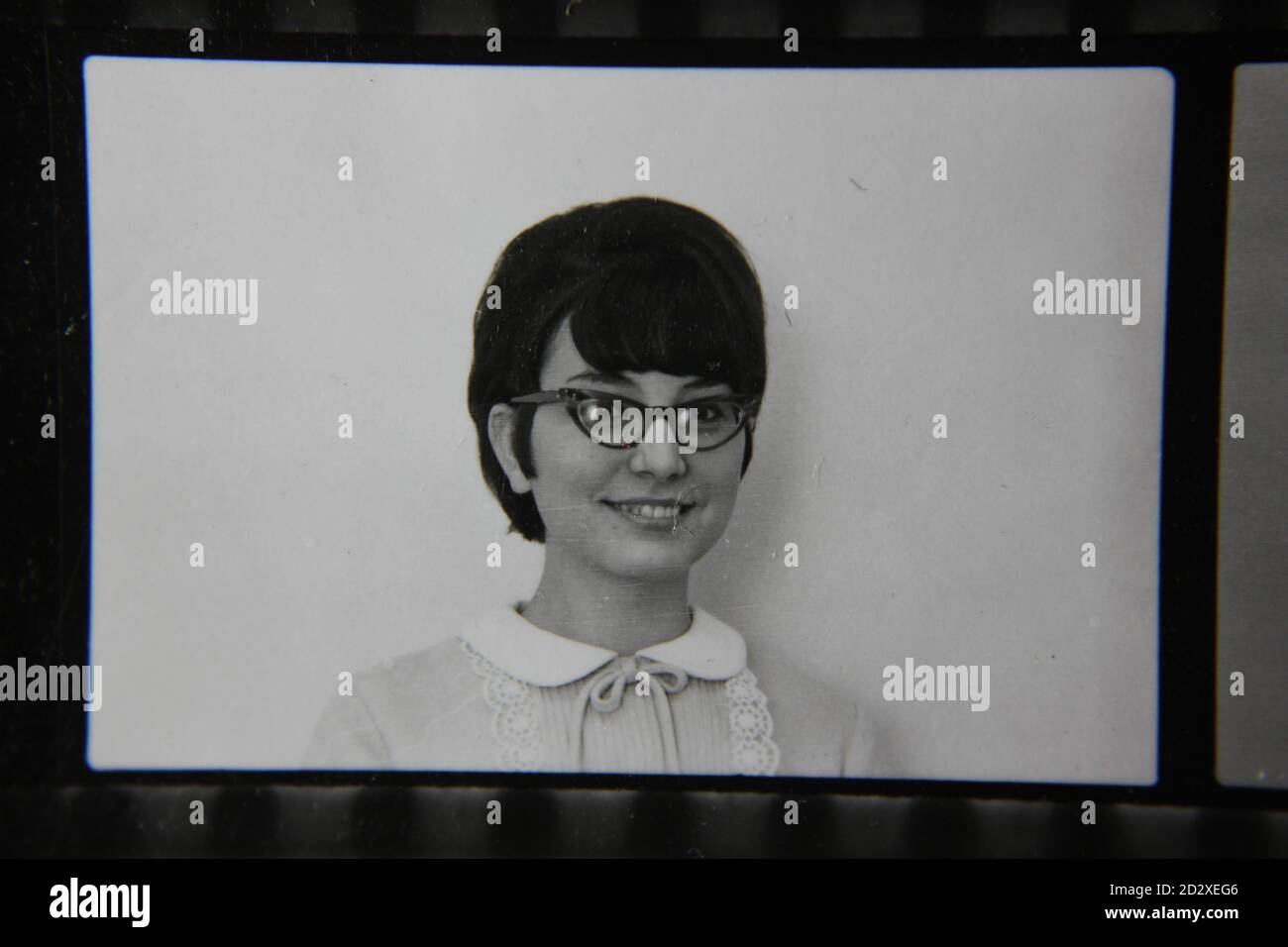 Fine 1970s vintage black and white photography head shot portrait of a ...