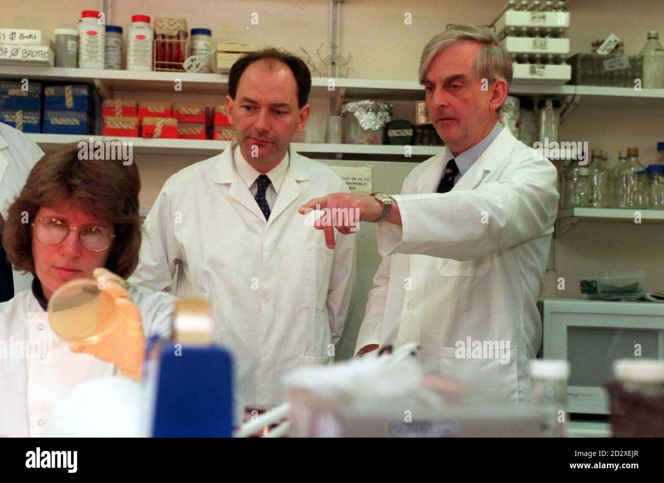 Michael Forsyth, (centre) Secretary of State for Scotland, is shown