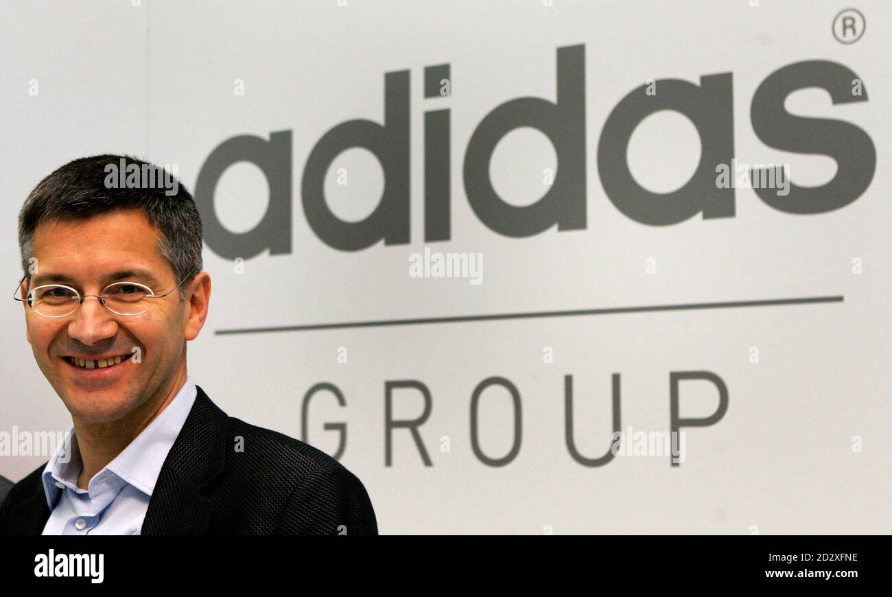 Herbert Hainer, CEO of Adidas Group, poses for the media before the annual  news conference in Herzogenaurach March 7, 2007. Adidas, the world's second- biggest sport goods maker, said its 2006 sales grew