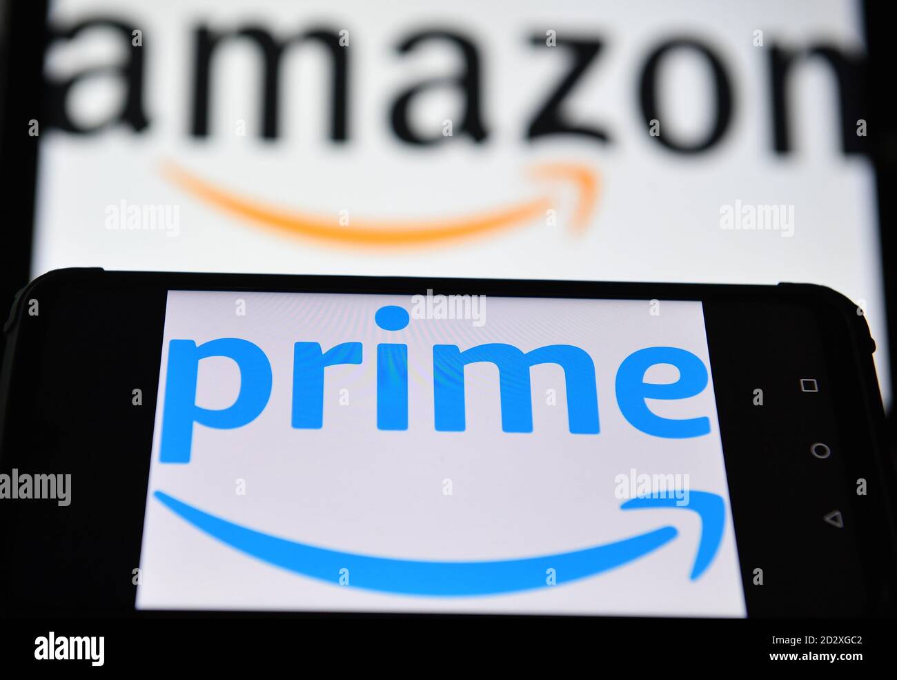 Amazon Prime displayed on screens in London, UK Stock Photo Alamy