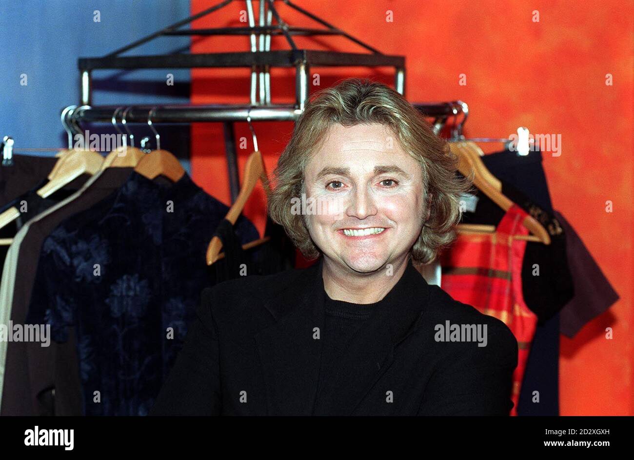David Emanuel, designer of the dress worn by Diana, Princess of Wales on her wedding day in 1981 at the Carlton TV Studios in London today (Wednesday). It has been reported that the dazzling ivory gown, which stunned the world when it cascaded down the steps of St Paul's Cathedral in 1981, will go on permanent public display at the Victoria & Albert Museum later this summer. Photo by Rebecca Naden/PA. See PA Stroy ROYAL Diana Stock Photo