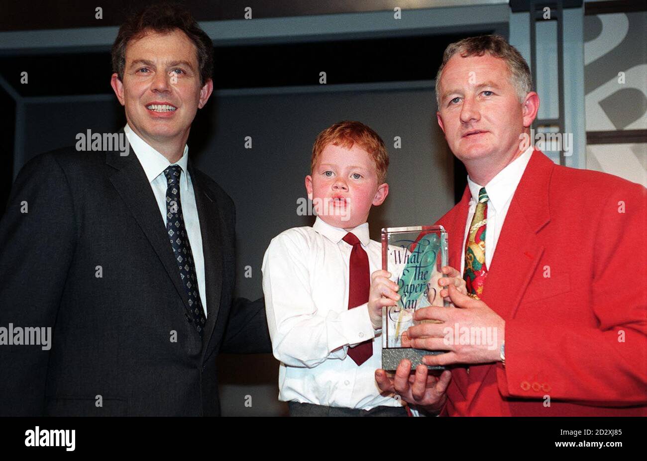 Graham Guerin And Son Cathal7 During The What The Papers Say Awards 1996 In London Today 7706