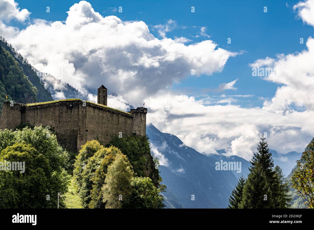 The foundations of the Mesocco Castle (Castello di Mesocco) were first ...