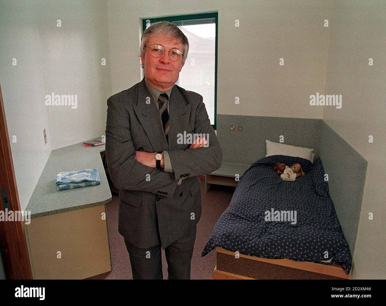 Roy Grimwood, Unit Manager at Clayfield House, in one of the centre's eighteen vandal-proof bedrooms. The Nottingham secure unit which charges 2,700 per week for each placement will be opened tomorrow (Tuesday). Photo by David Jones/PA Stock Photo