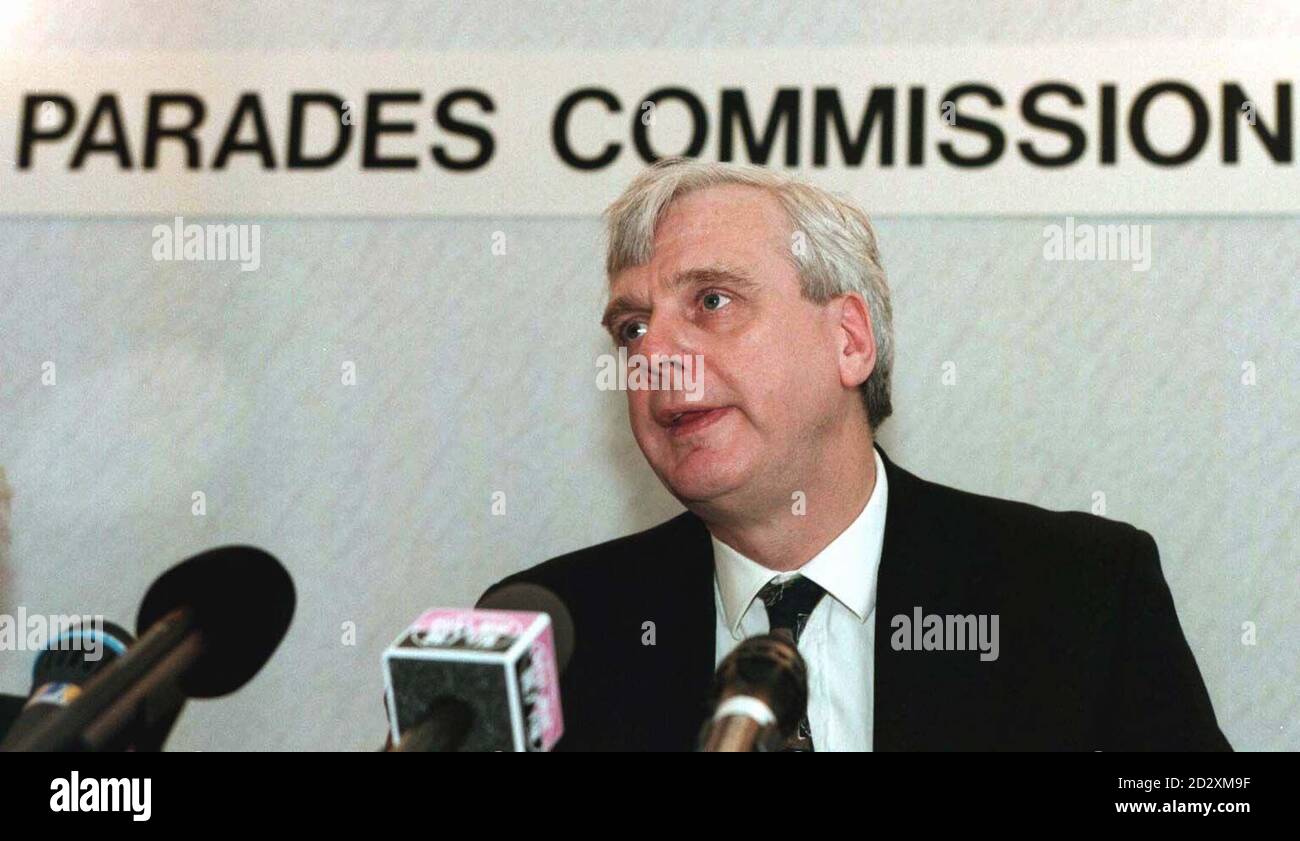 Alistair Graham, chairman of a new parades commission, unveiled today by the Government. The commission's task is to resolve any conflict over marches in Northern Ireland.  Picture by Brian Little/PA.  See PA story ULSTER Parade. Stock Photo