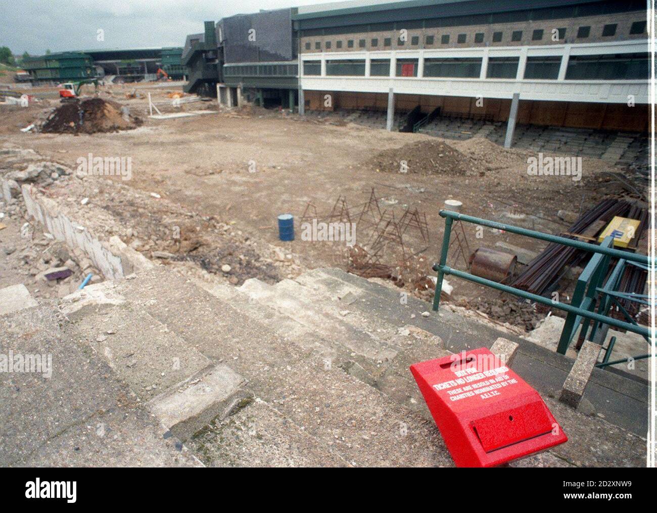 The old No 1 Court, at Wimbledon Tennis Club, which is being