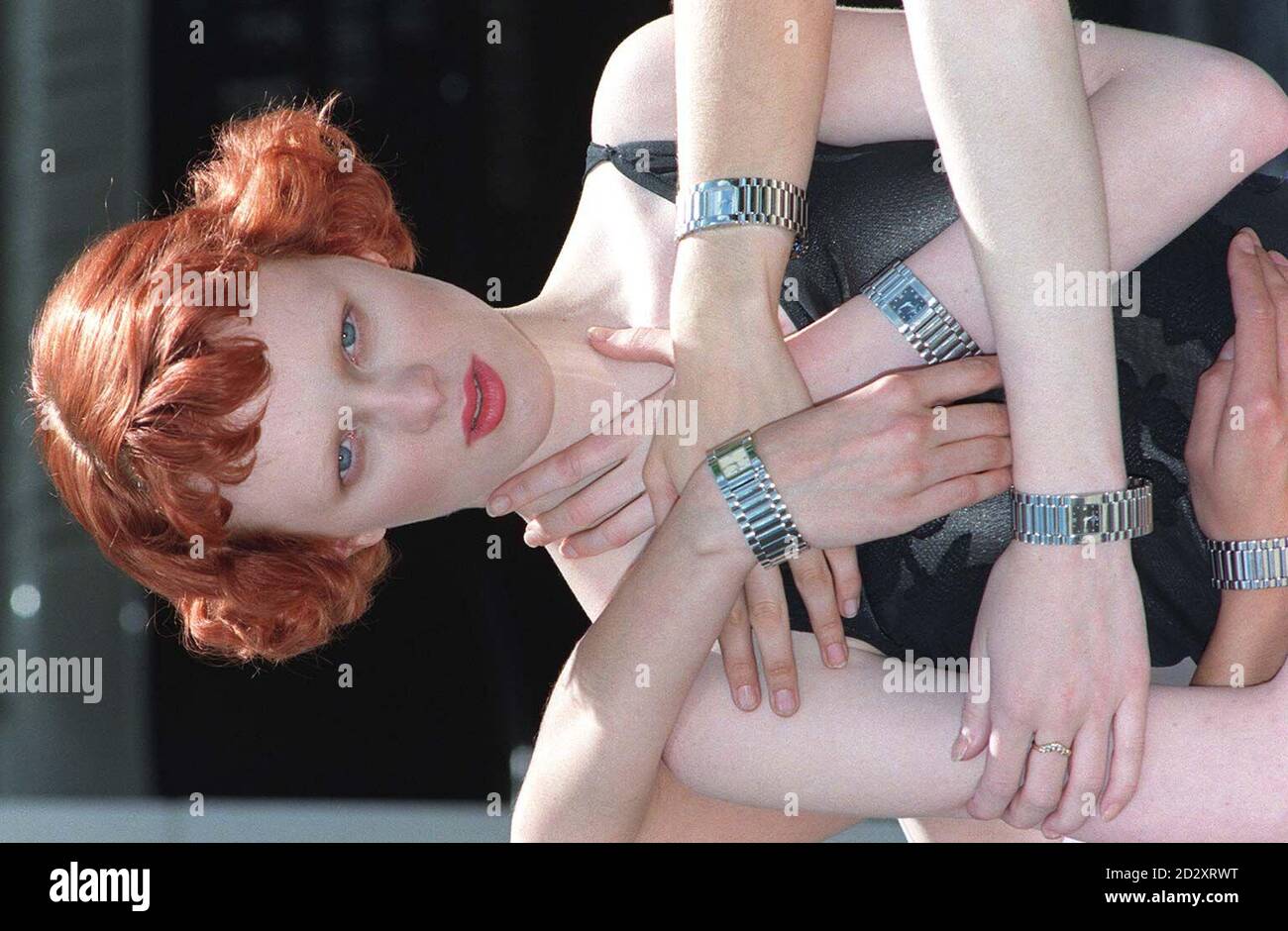 Supermodel Karen Elson launches the new 'Catwalk watch', from Swiss watchmakers Baume & Mercier. Stock Photo