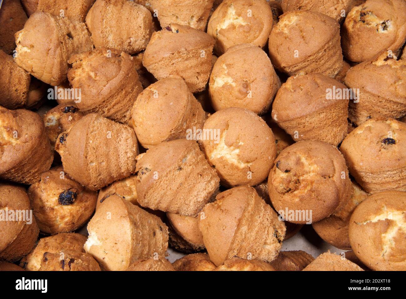 Abstract background with baked sweet muffins. Stock Photo