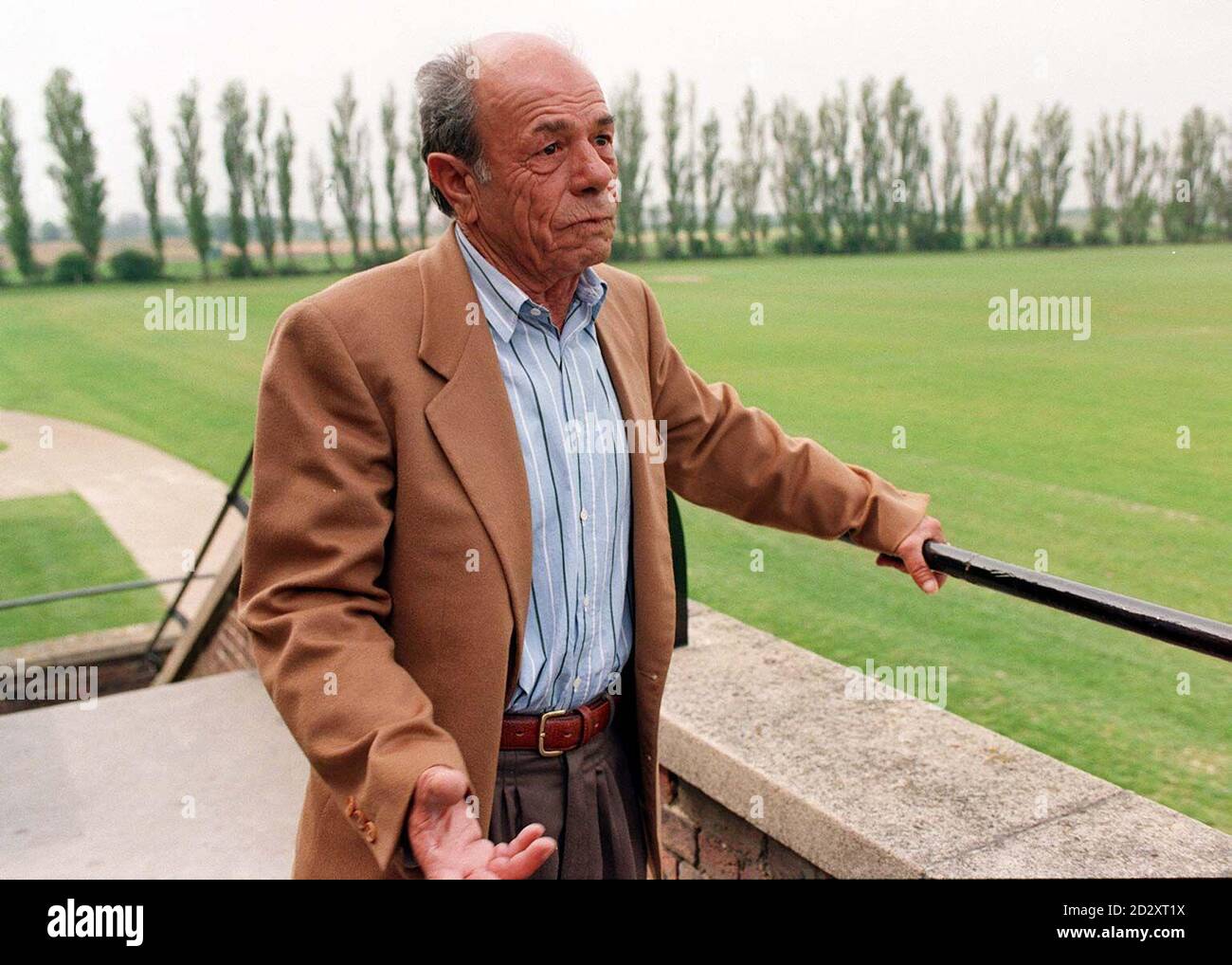 Gianfranco Zola's father watches his son train with the rest of the Chelsea team in preparation