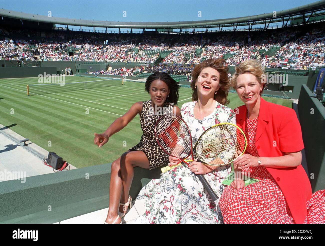 The first service on the new No.1 Court at Wimbledon had nothing to do with tennis