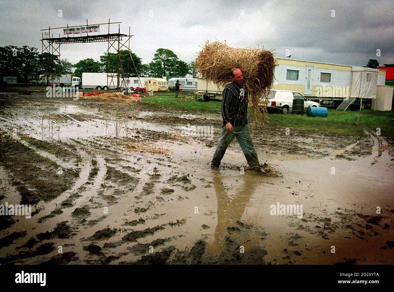 Glastonbury and Wimbledon were not the only victims of Britain's wettest June in years.  Europe's biggest travelling fun fair, ' The Hoppings', was packing up and moving on today (Monday) after a disasterous stay in Newcastle where the bad weather kept most punters away.  Takings at the well renowned fair dropped by 3/4 on previous years, hitting their lowest ever. Photo Owen Humphreys/PA Stock Photo