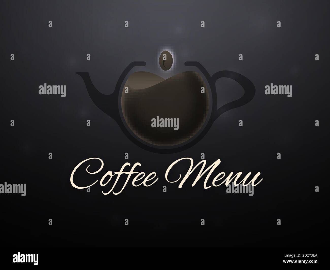 Coffee horizontal banner Stock Vector