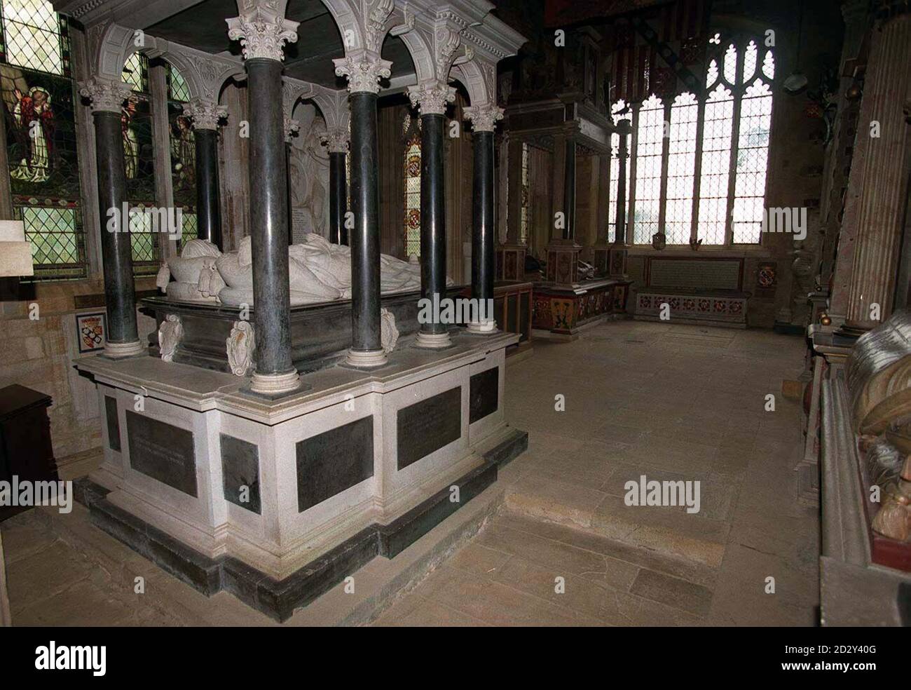 The crypt in the Spencer family chapel where Diana, Princess of Wales