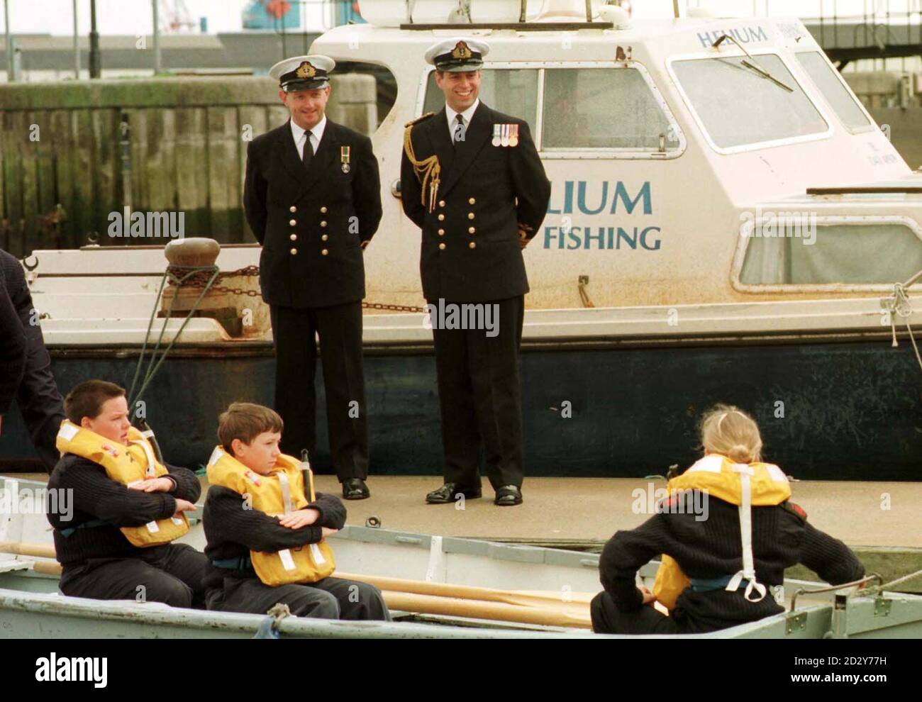 HRH The Duke of York (right) with Lt. Bill Davies Commanding Officer
