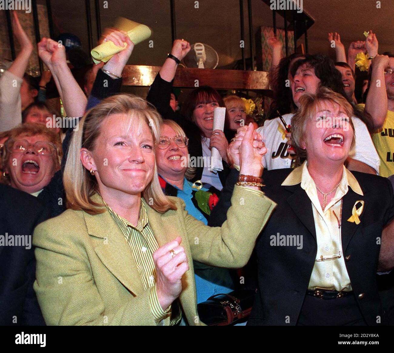 Delight for the people of Elton as Jean Jones (centre) the Campaign