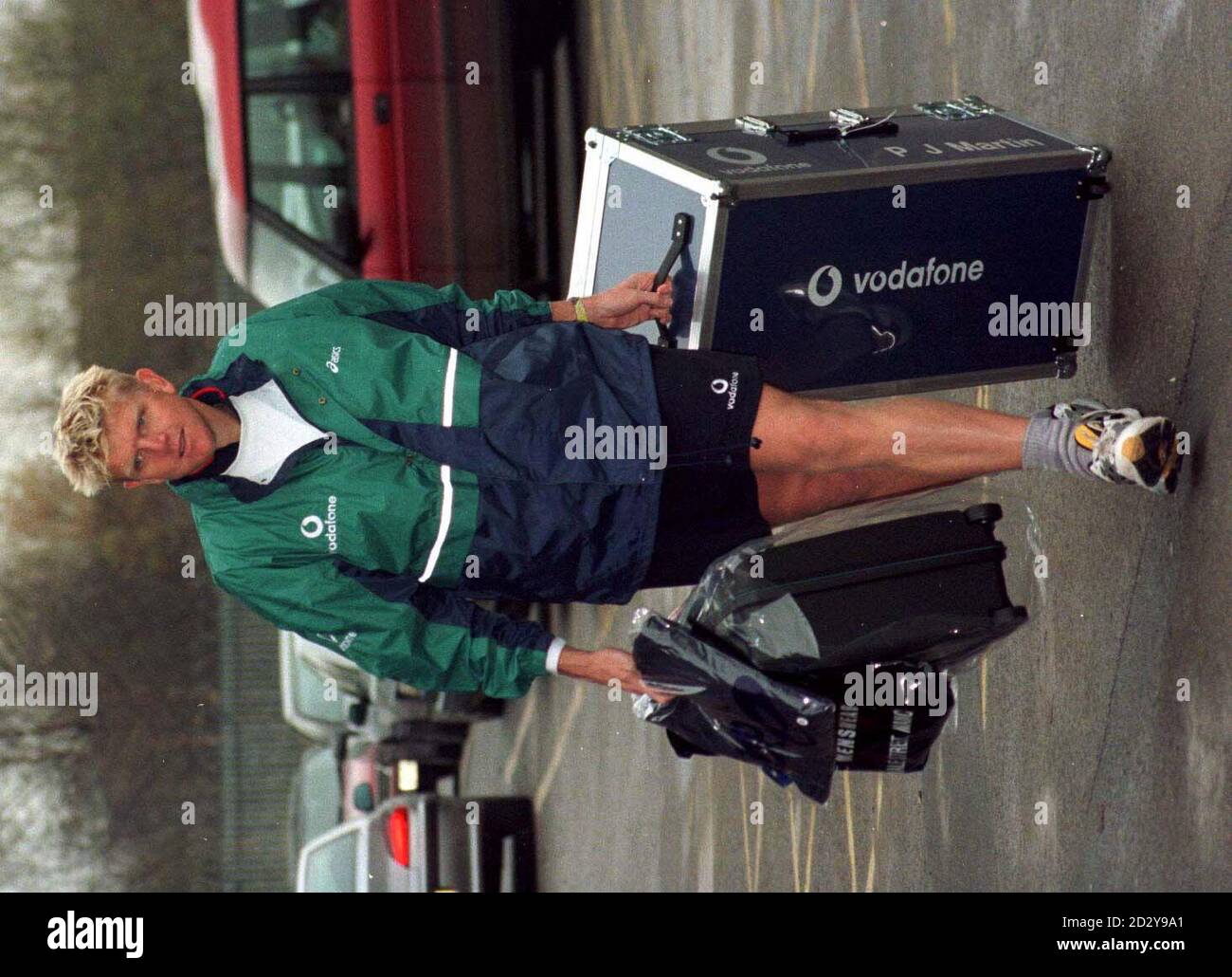 England pace bowler Peter Martin prepares for the forthcoming tour to Sharjah after being kitted out at Old Trafford today (Wednesday).  Photo by Peter Wilcock/PA Stock Photo