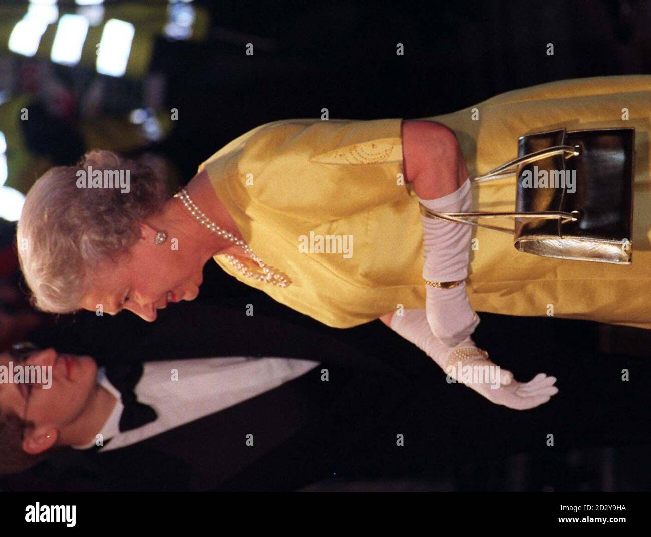 The Queen arrives at the Victoria Palace Theatre in London for the Royal Variety Performance tonight (Monday).  Watch for PA story.  Photo by Neil Munns/PA Stock Photo