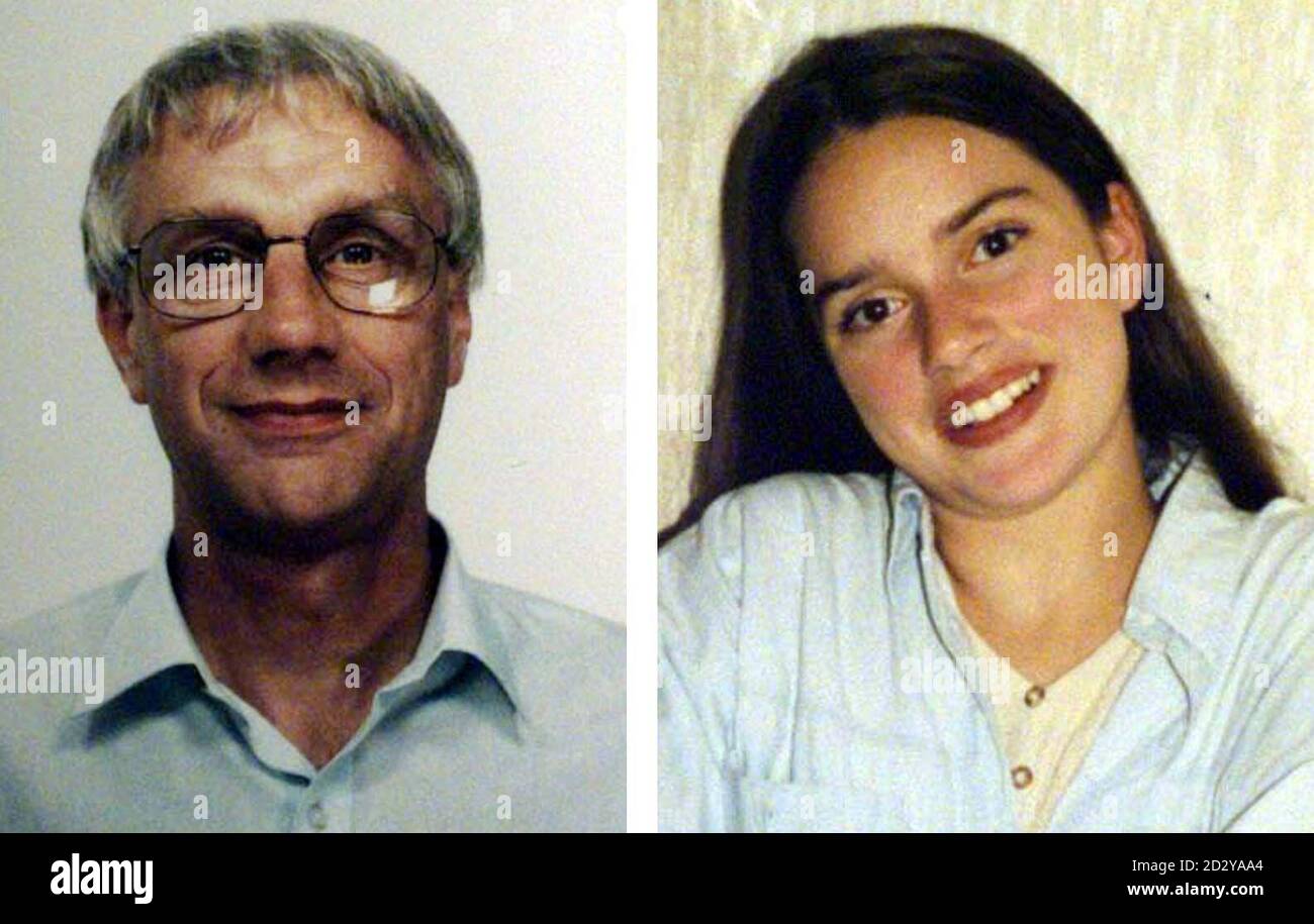 Undated collect photos of Rev Frederic Barry Williams and his daughter Stephanie Williams, aged 17 who died yesterday when their Citroen AX pulled on to a main road and into the path of an articulated lorry carrying 20 tonnes of steel .Mr Williams, is thought to have been teaching his daughter to drive after picking her up from college when the accident happened on the A64 York to Scarborough road. PA Photo. SEe PA Story DEATH Vicar Stock Photo