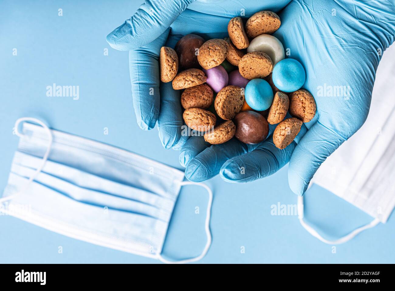 Saint Nicholas day during covid-19 pandemic in the Netherlands Stock Photo