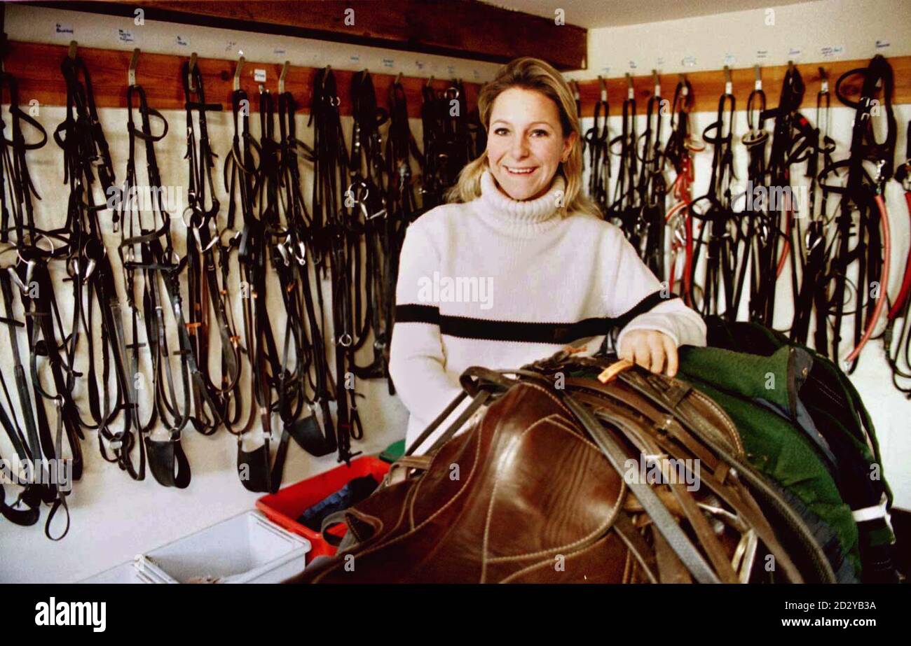 Amateur jockey Emma Ramsden, daughter of training partnership Lynda and Jack, at her parents home near Thirsk. See PA Story Racing Ramsden. Photo by Bob Collier. Stock Photo