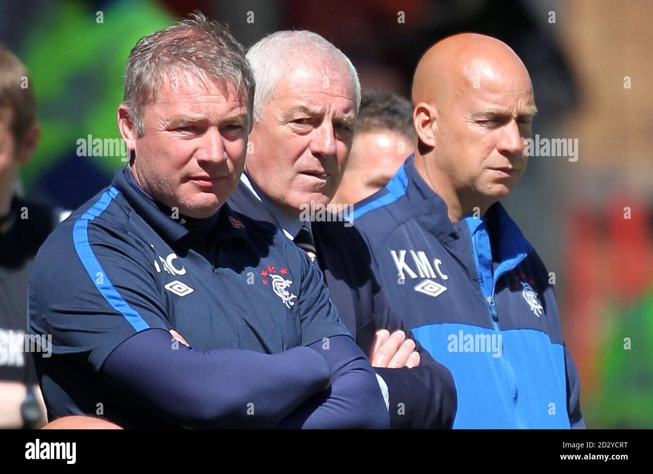 Rangers' assistant Manager Ally McCoist (left), Manager Walter Smith