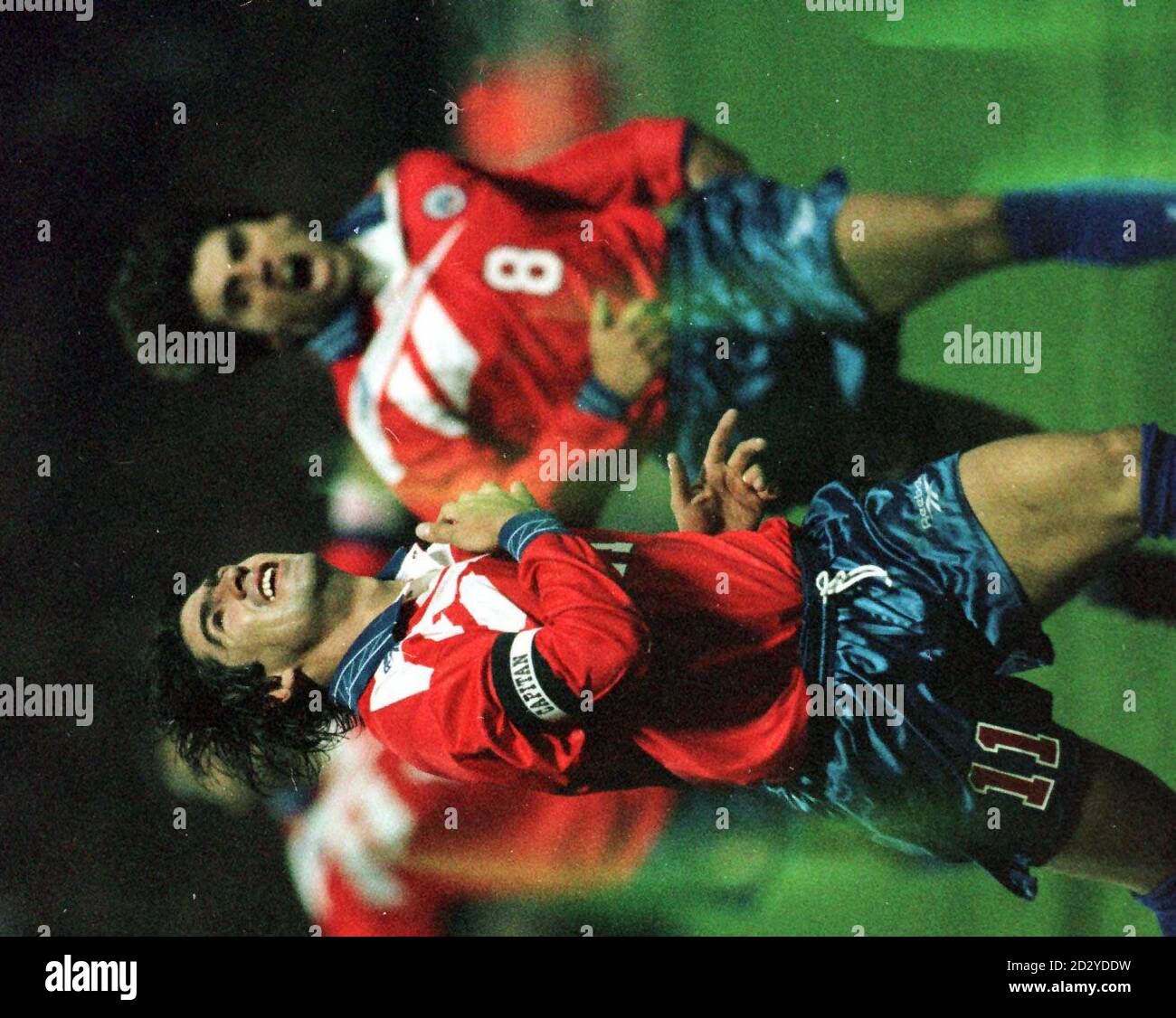 Chillian Goal Scorer Marcelo Salas Celebrates After His 2nd Goal During Their Friendly Against England At Wembley Tonight Wednesday Photo By Adam Butler Pa Stock Photo Alamy