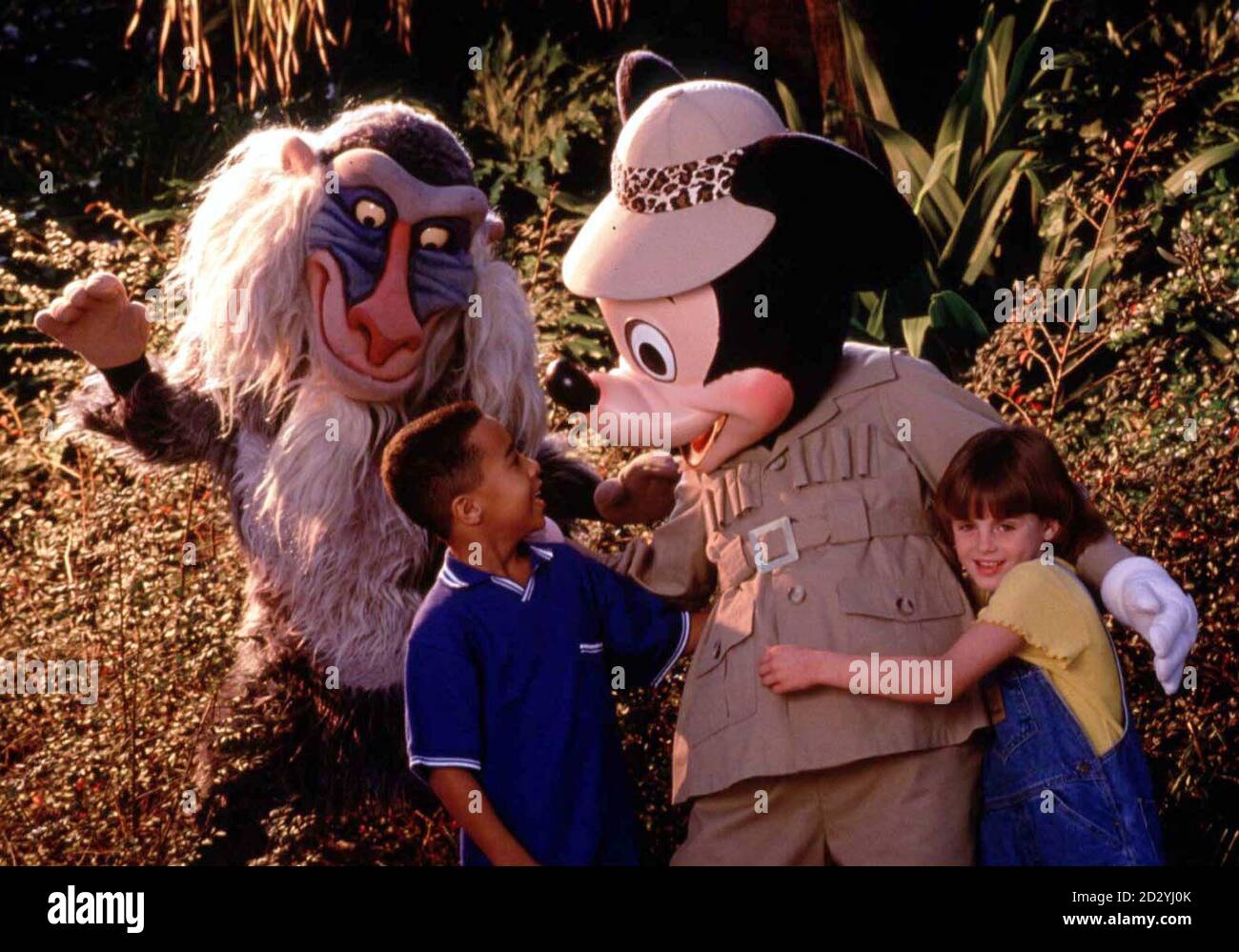 Camp Mickey and Rafiki at the new Animal Kingdom, which  was officially opened today (Tuesday), in a dedication ceremony launched by Michael  Eiser and Roy Disney at Walt Disney World, Florida, USA. Stock Photo