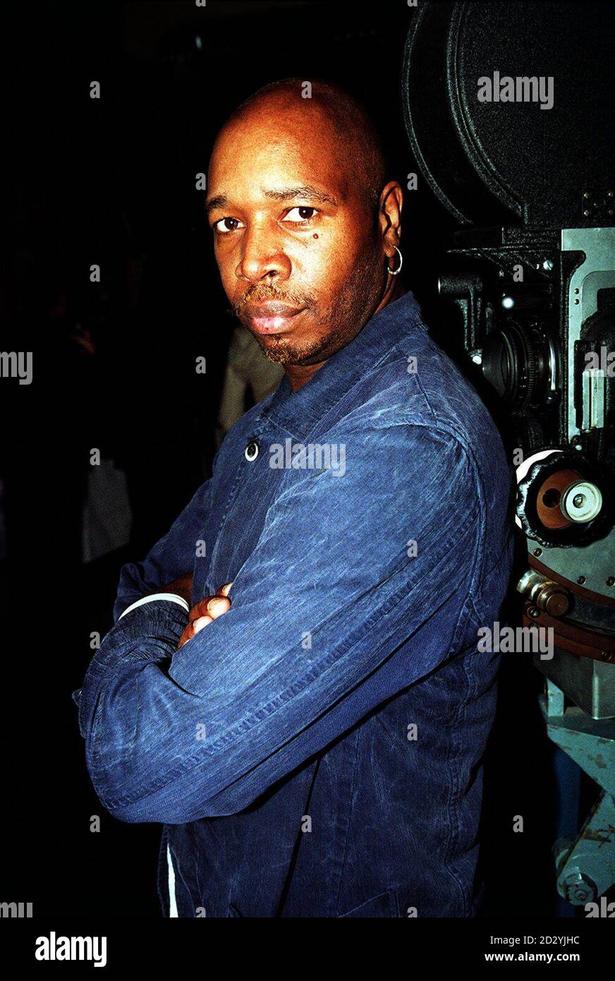PA NEWS PHOTO 23/4/98 ACTOR LEON HERBERT WHO PROVIDES THE VOICE FOR THE NATIONAL LOTTERY COMMERCIALS AND IS TO PLAY THE LEAD ROLE IN A 6 MILLION POUND FEATURE FILM OF BLACK CULT HERO JOHN DEVINE, THE CULTURAL AMBASSADOR AT THE MUSEUM OF THE MOVING IMAGE, LONDON Stock Photo