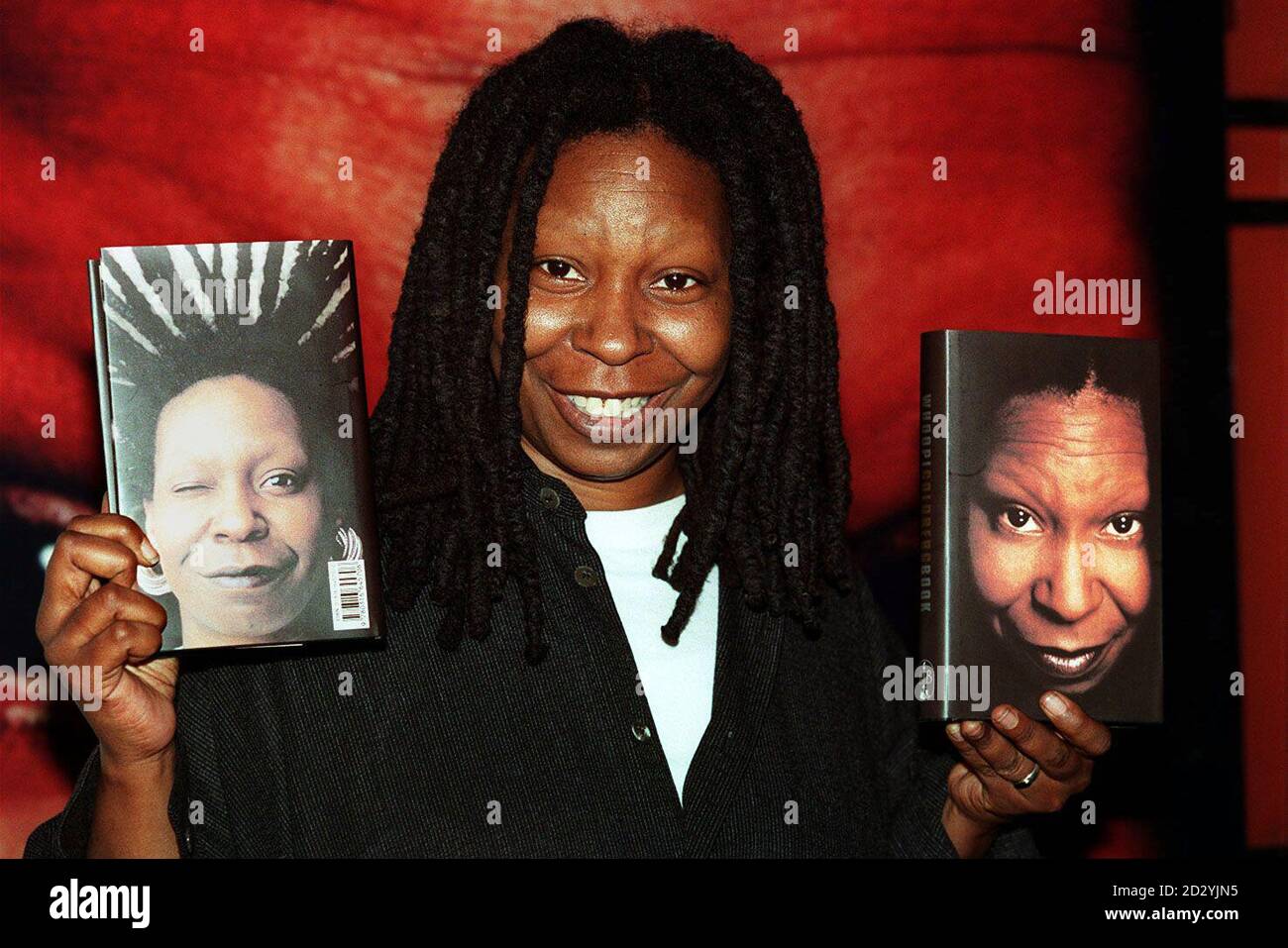 PA NEWS PHOTO 23/4/98 WHOOPI GOLDBERG AT THE LAUNCH OF HER NEW BOOK 'BOOK' AT THE MUSEUM OF THE MOVING IMAGE IN LONDON Stock Photo