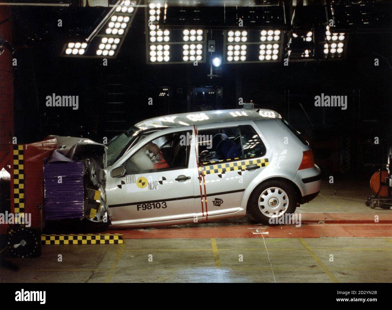 The VW Golf which received four stars in the latest European New Car  Assessment (NCAP) crash test programme. PA Photos. See PA story TRANSPORT  Crash Stock Photo - Alamy