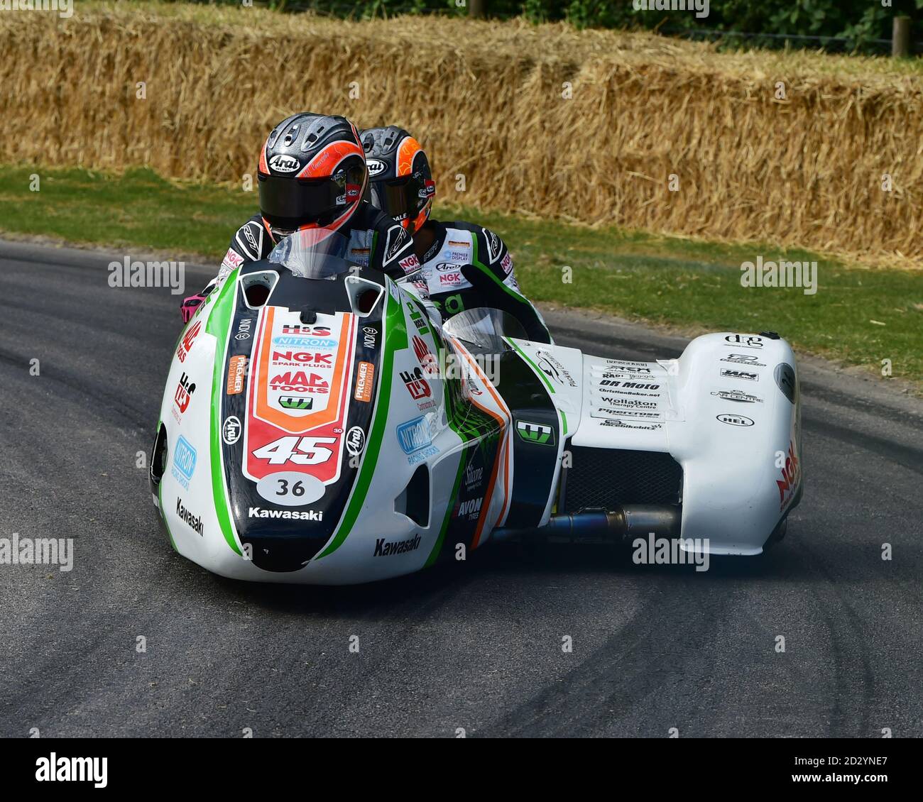 M Costello Racing Maria Costello, LCR-Kawasaki F2, Racing sidecar, Goodwood Festival of ...